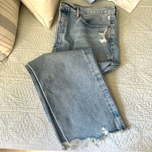 Agolde 90’s Crop Mid Rise Loose Straight Jeans